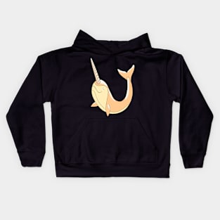 Happy Carefree Narwhal Kids Hoodie